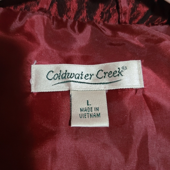 COLDWATER CREEK RED IRREDESCENT VEST SIZE LARGE - Picture 5 of 6